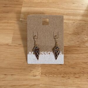 Old Navy Geometric Gold/Black Earrings
